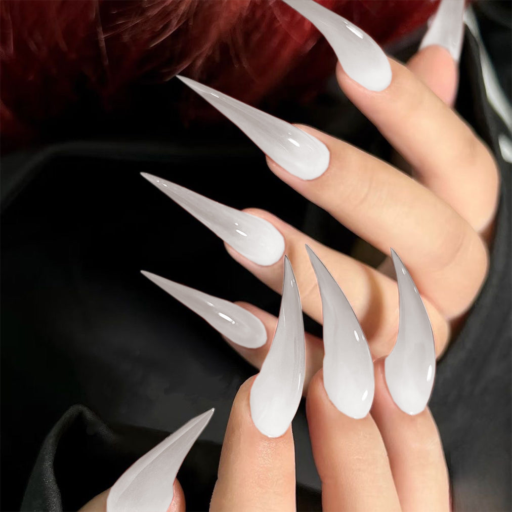Ombre Cat Claw Nails Handmade Gradient Reusable Long Fake Nails for Women