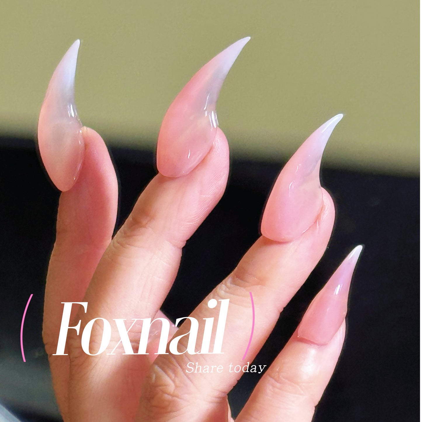 Solid Color Handmade Claw Press On Nails Long Fake Nails