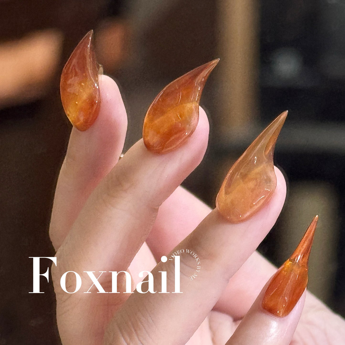 Solid Color Handmade Claw Press On Nails Long Fake Nails