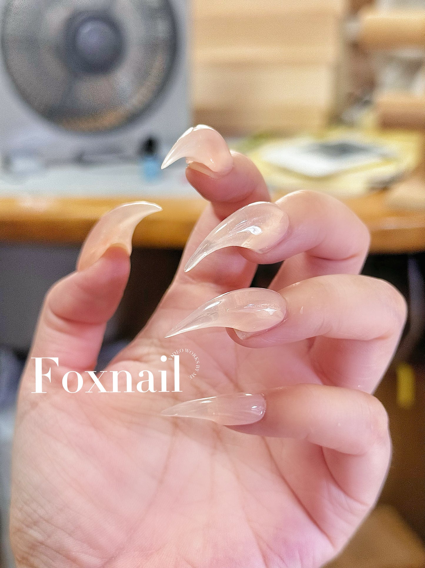 Solid Color Handmade Claw Press On Nails Long Fake Nails