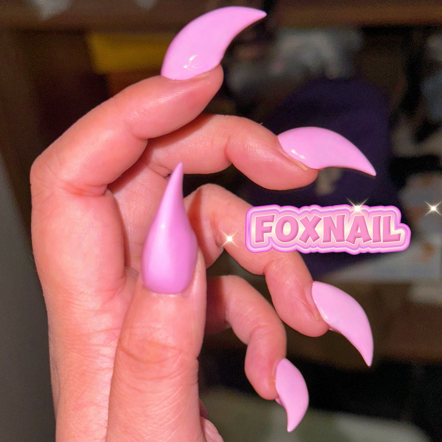 Solid Color Handmade Claw Press On Nails Long Fake Nails