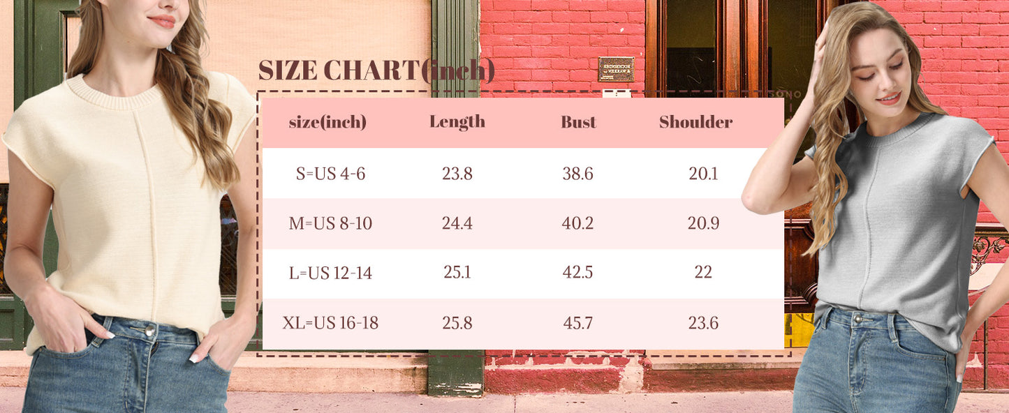 Womens Cap Sleeve Tops 2025 Trendy Tank Top Loose Knit Sweater Vests Cute Shirts Outfits Spring Fall Summer Tops