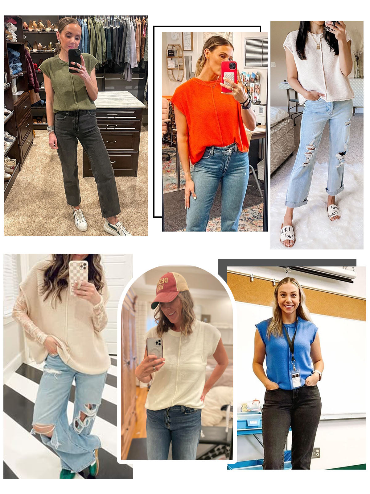 Womens Cap Sleeve Tops 2025 Trendy Tank Top Loose Knit Sweater Vests Cute Shirts Outfits Spring Fall Summer Tops
