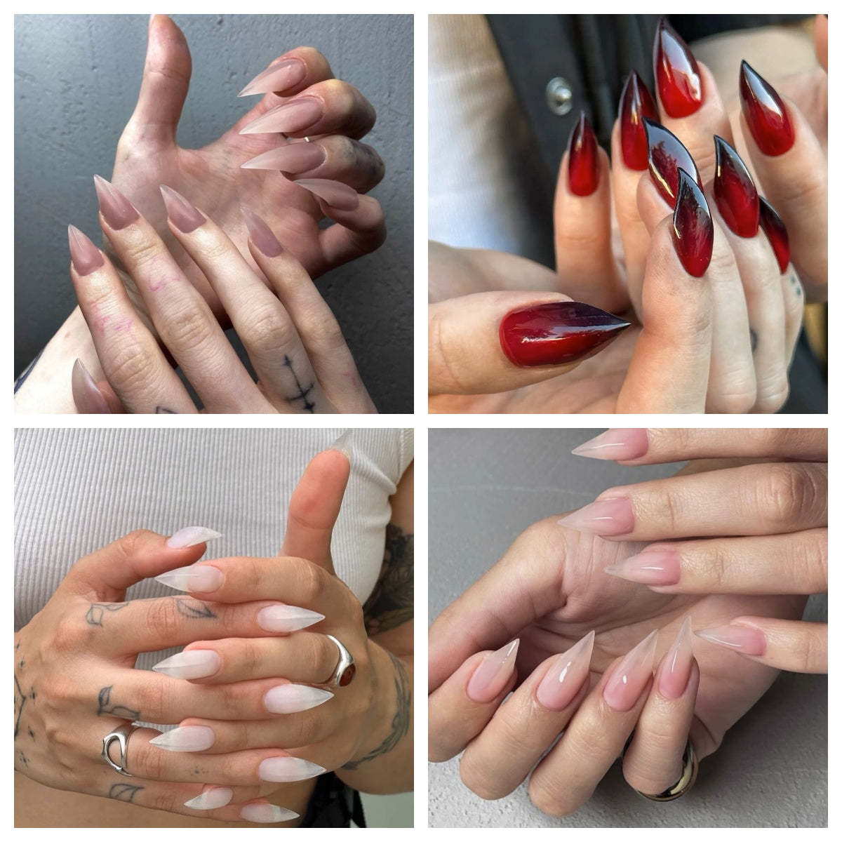 Short Medium Length Handmade Cat Dragon Claw Press on Nails Claw Fake Nails for women