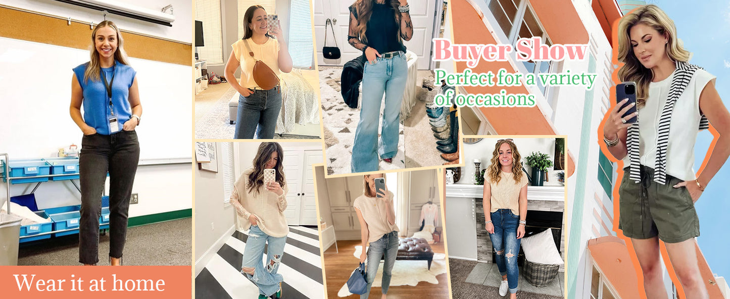 Womens Cap Sleeve Tops 2025 Trendy Tank Top Loose Knit Sweater Vests Cute Shirts Outfits Spring Fall Summer Tops