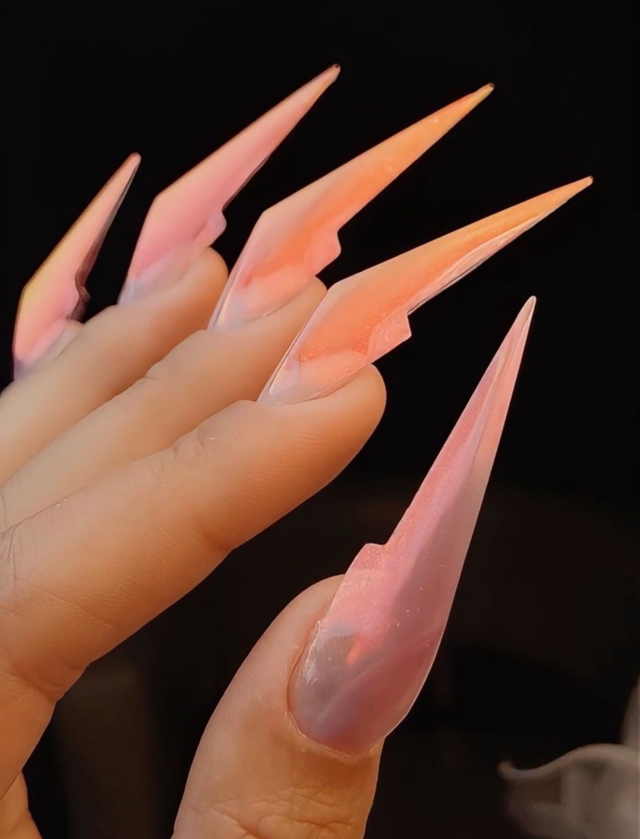 Handmade Long Sharp Mechanical Dragon Claw Press on Nails