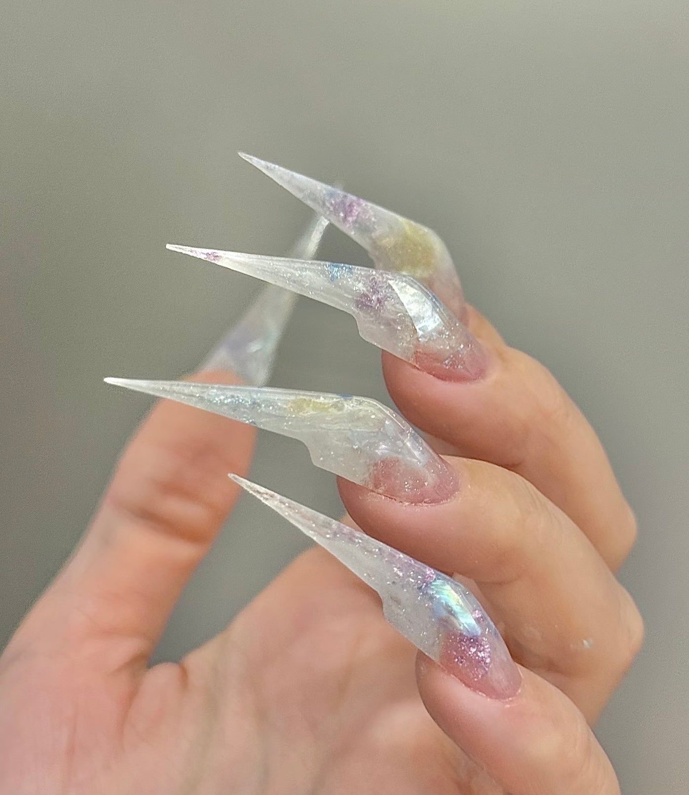 Handmade Long Sharp Mechanical Dragon Claw Press on Nails
