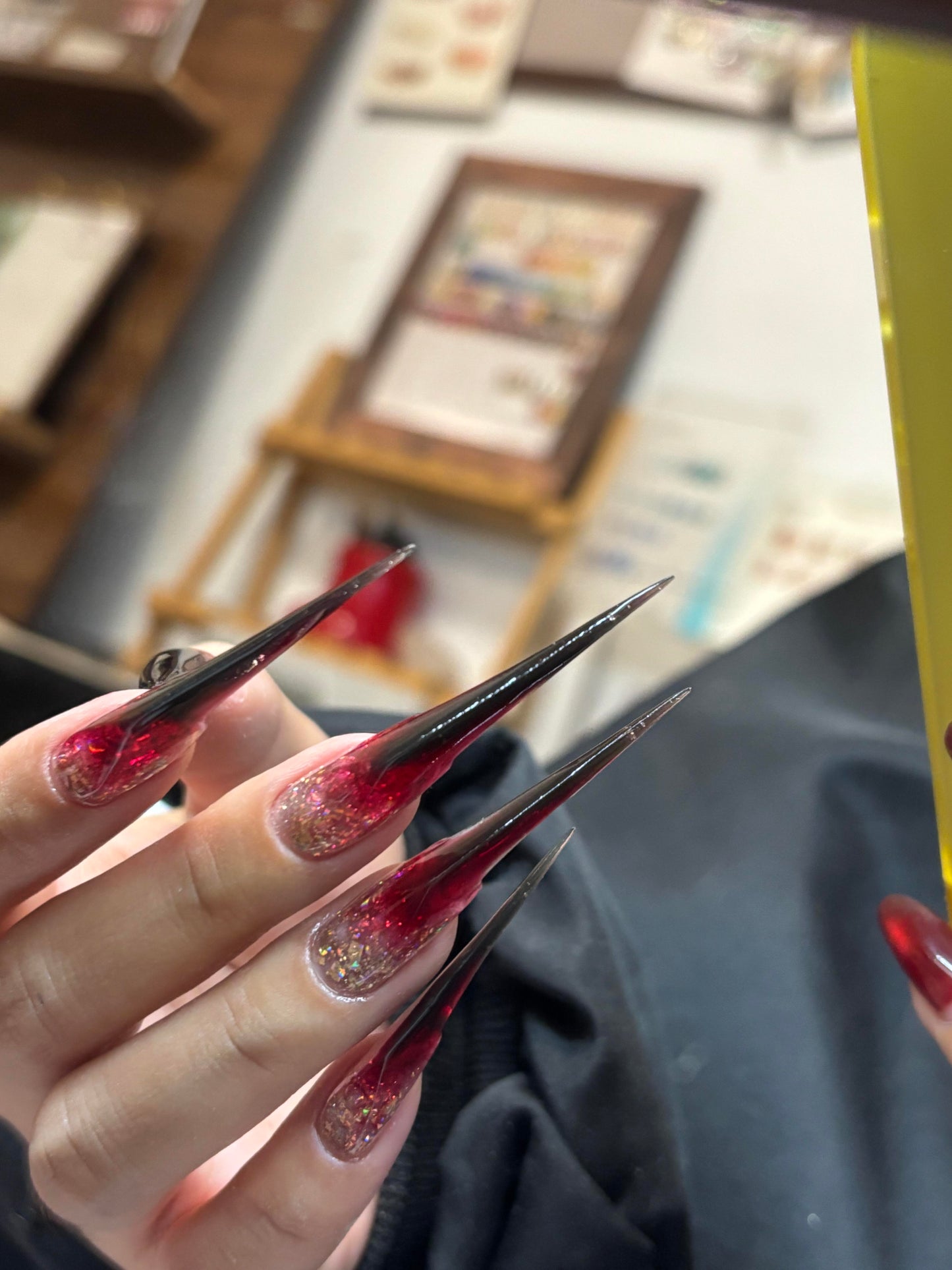 Handmade Long Sharp Mechanical Dragon Claw Press on Nails