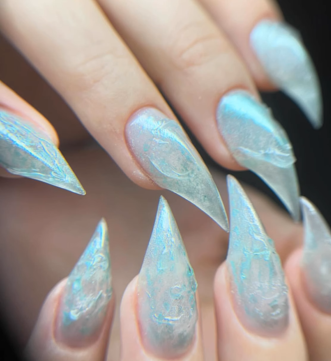 Short Medium Length Handmade Cat Dragon Claw Press on Nails Claw Fake Nails for women