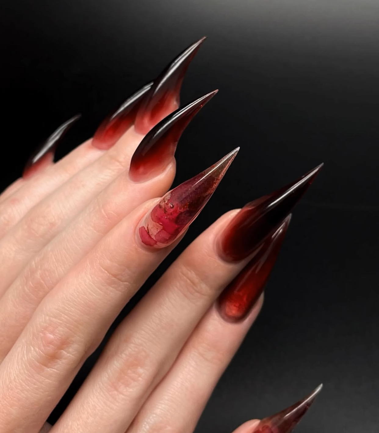 Short Medium Length Handmade Cat Dragon Claw Press on Nails Claw Fake Nails for women
