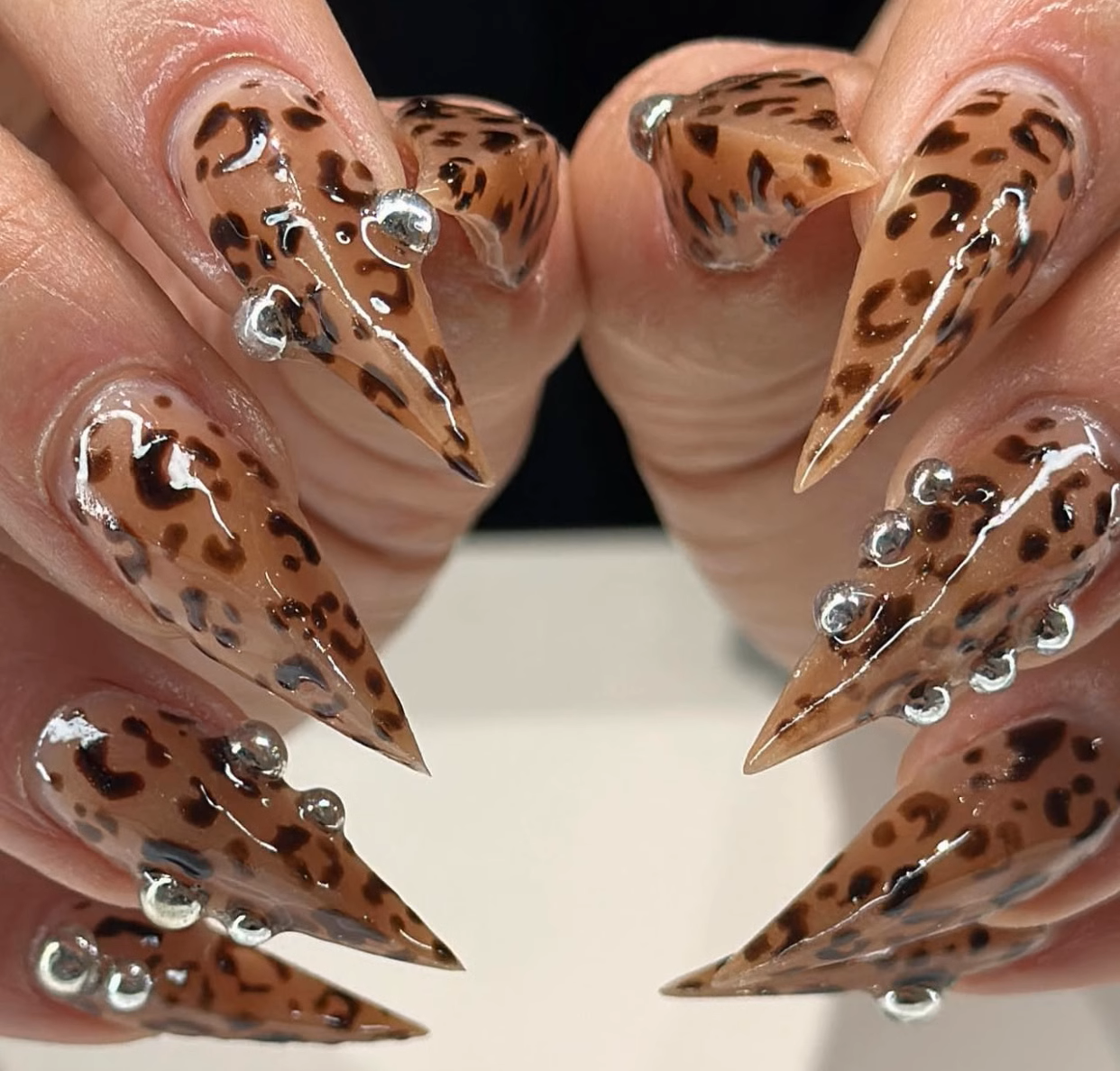 Short Medium Length Handmade Cat Dragon Claw Press on Nails Claw Fake Nails for women