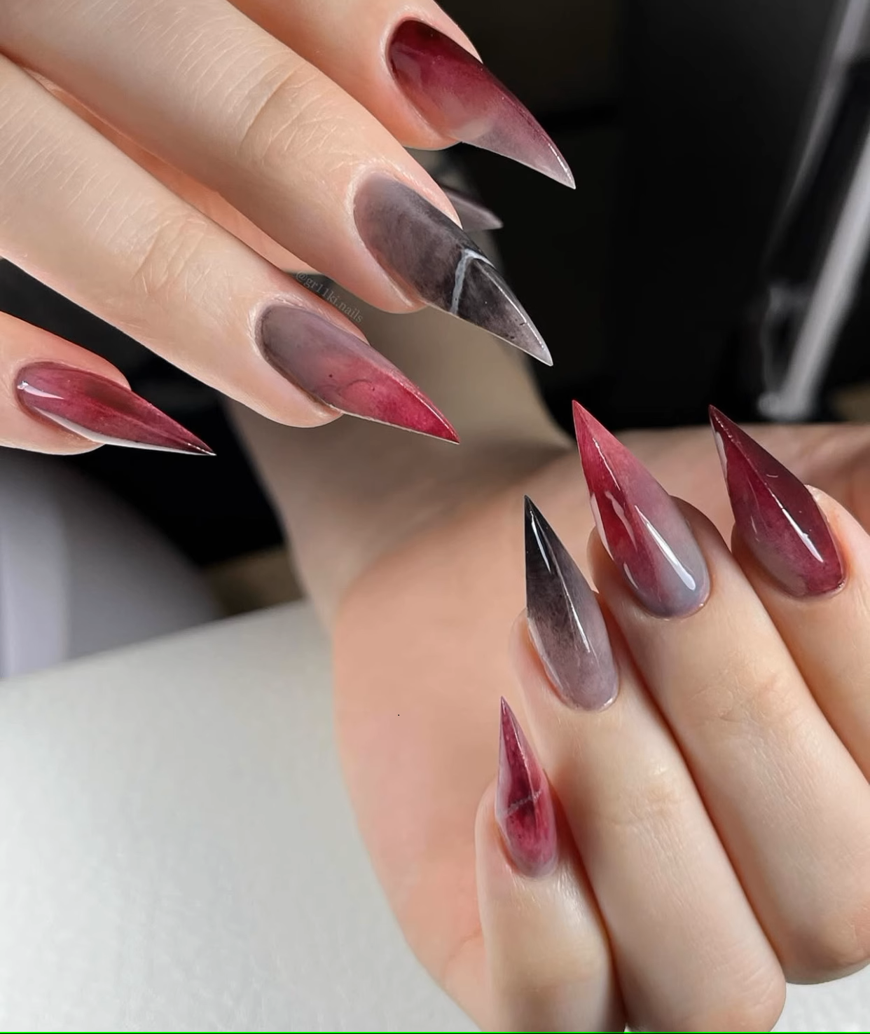 Short Medium Length Handmade Cat Dragon Claw Press on Nails Claw Fake Nails for women
