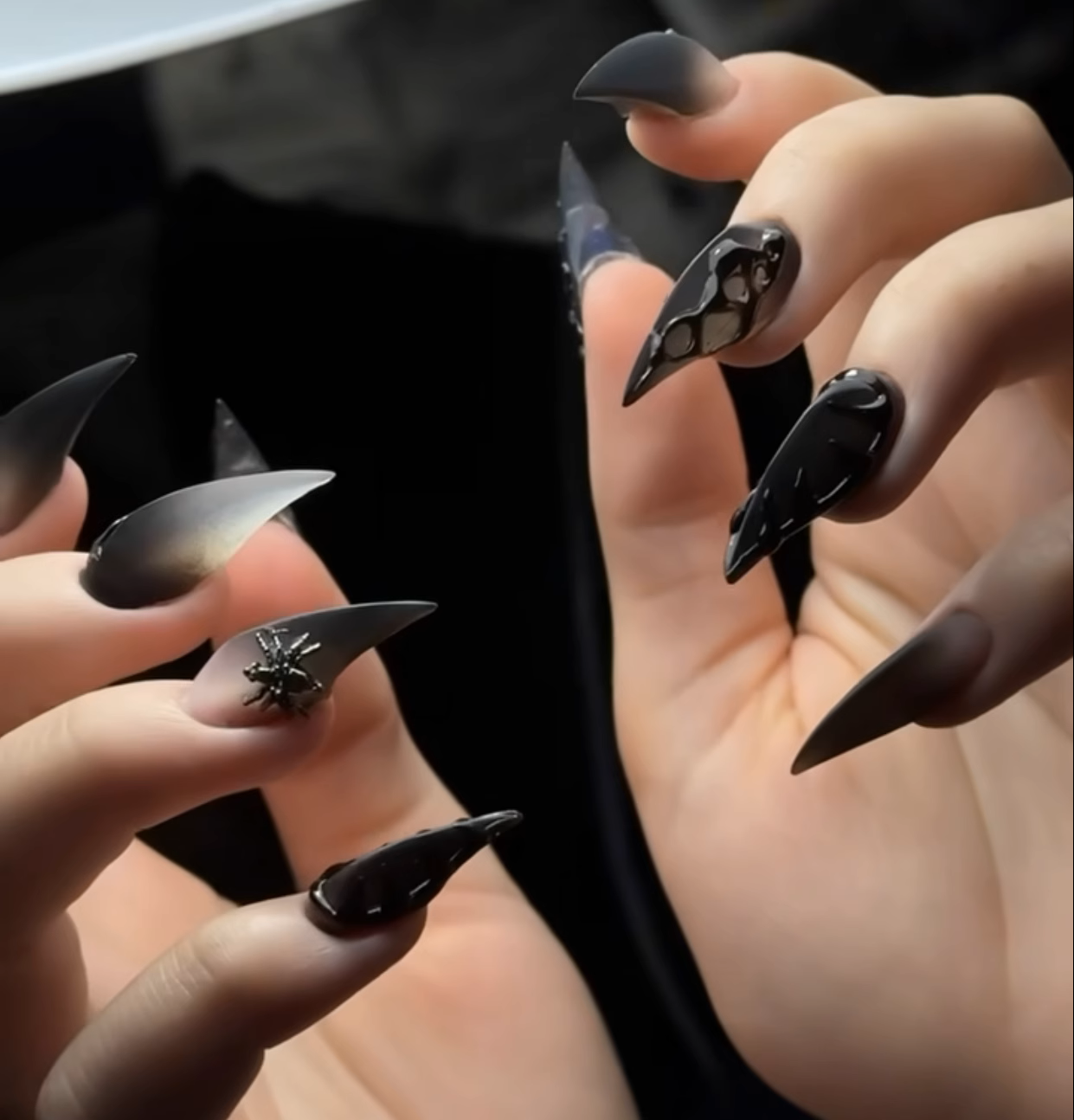 Short Medium Length Handmade Cat Dragon Claw Press on Nails Claw Fake Nails for women
