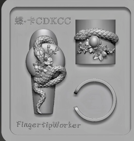 Nail Charm Molds Snake Shape Silicone Nail Art Mold Nail Tools
