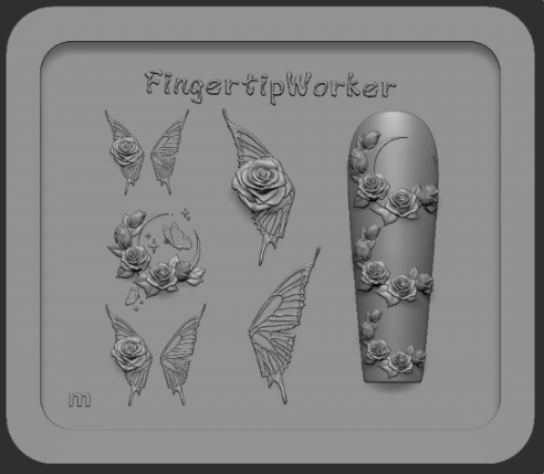 Nail Charm Molds Snake Shape Silicone Nail Art Mold Nail Tools