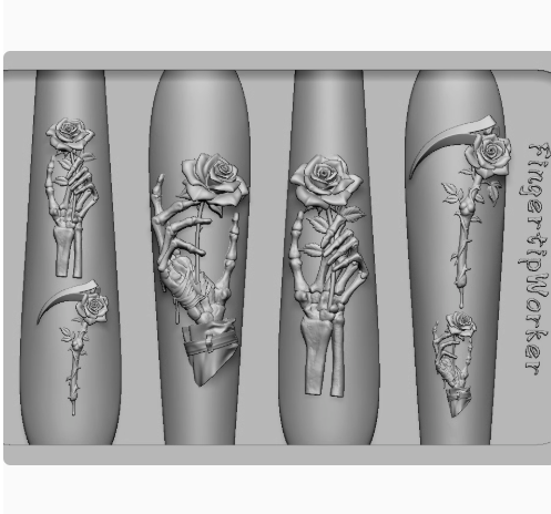 Nail Charm Molds Snake Shape Silicone Nail Art Mold Nail Tools