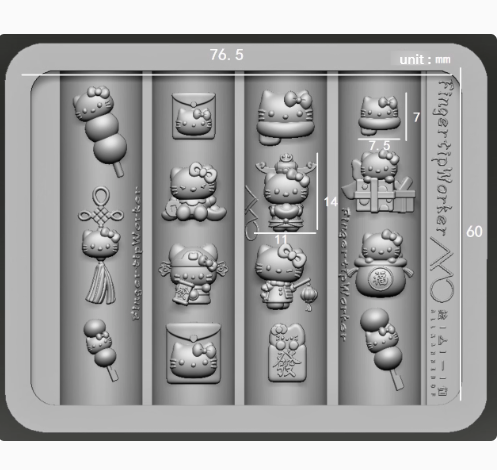 Nail Charm Molds Snake Shape Silicone Nail Art Mold Nail Tools