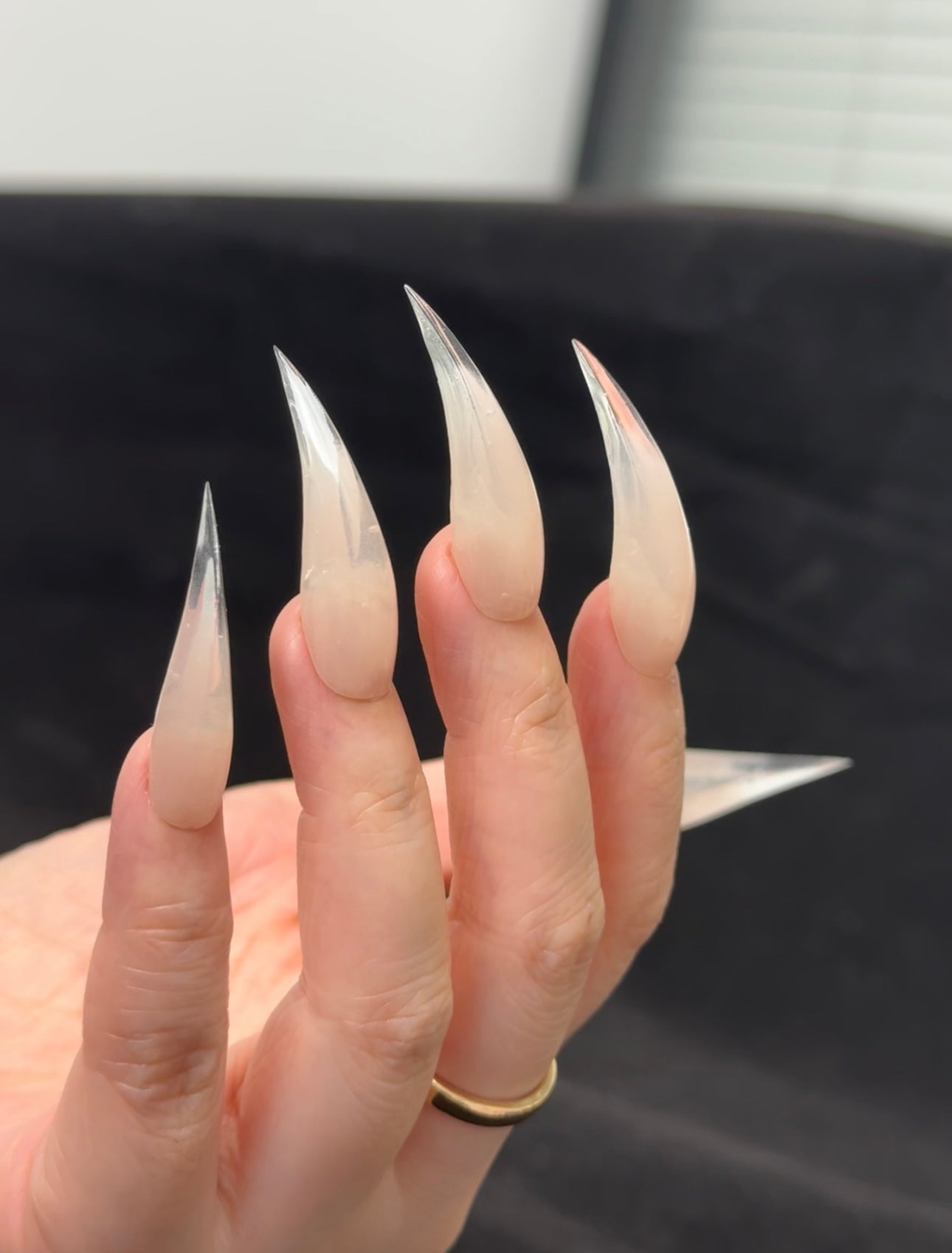 Solid Color Handmade Claw Press On Nails Long Fake Nails