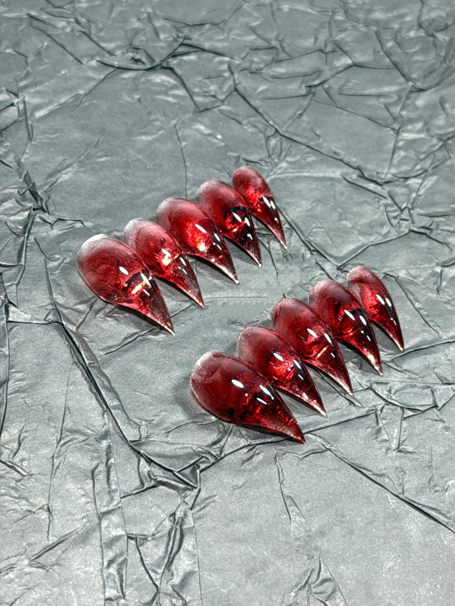 Short Medium Length Handmade Cat Dragon Claw Press on Nails Claw Fake Nails for women