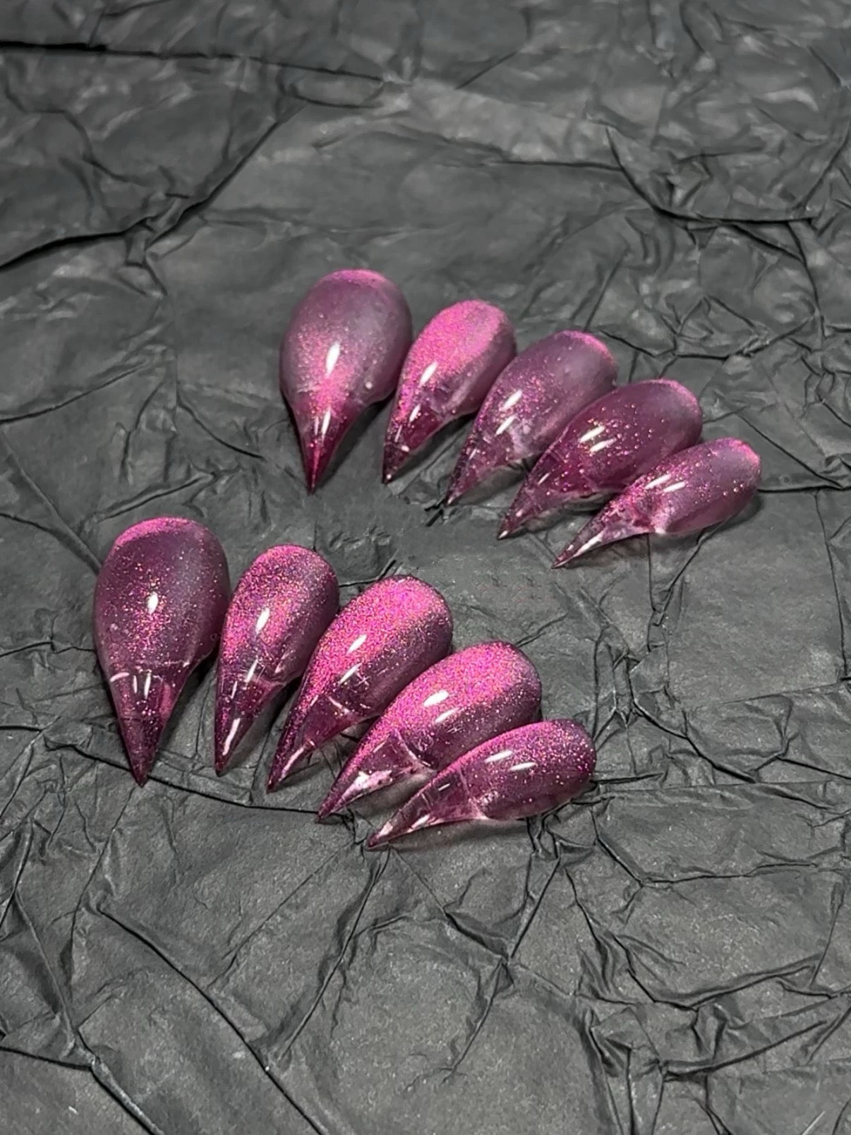 Short Medium Length Handmade Cat Dragon Claw Press on Nails Claw Fake Nails for women