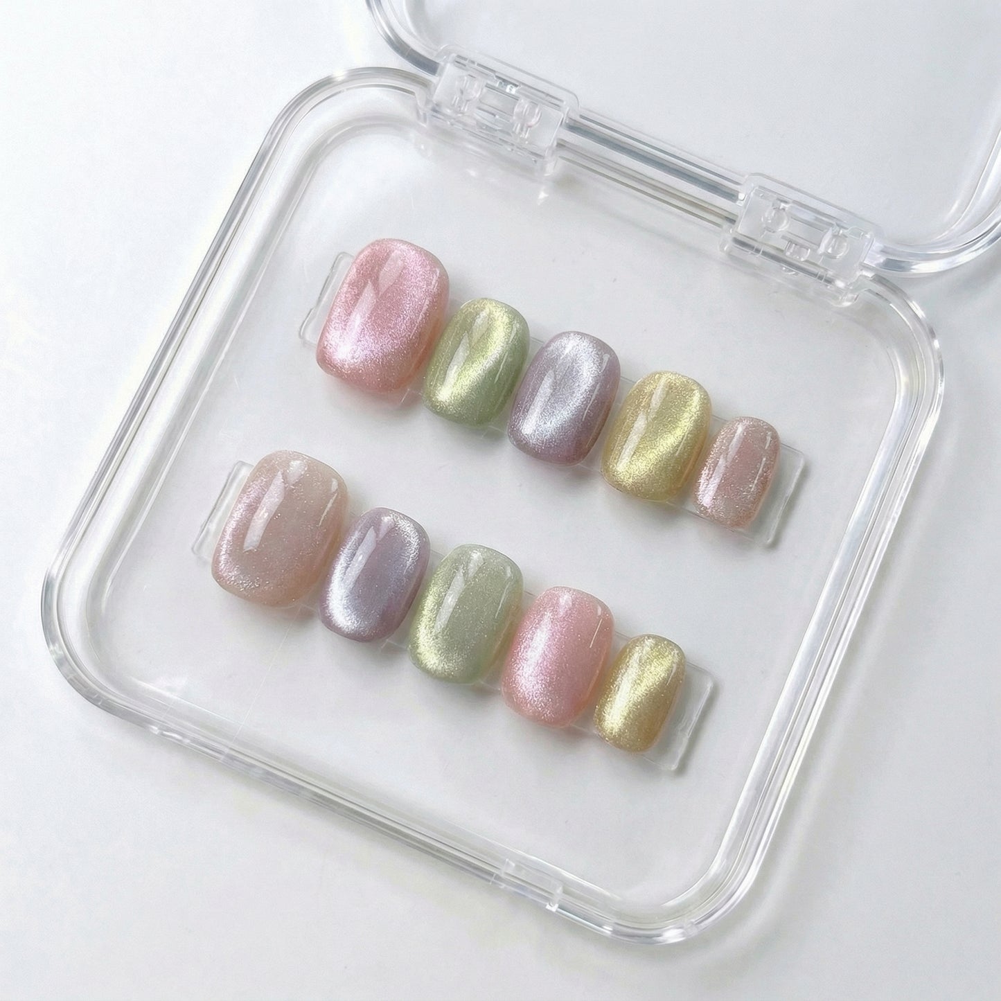Spring Summer Nail Collections 10Pcs Handmade Press On Nails Salon Quality Reusable Fake Nails For Women