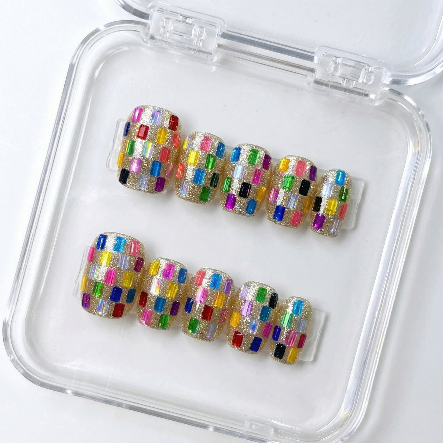 Spring Summer Nail Collections 10Pcs Handmade Press On Nails Salon Quality Reusable Fake Nails For Women