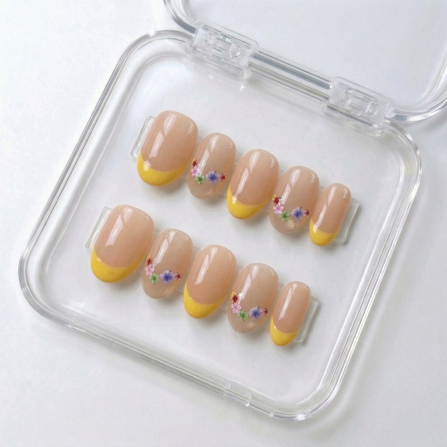 Spring Summer Nail Collections 10Pcs Handmade Press On Nails Salon Quality Reusable Fake Nails For Women