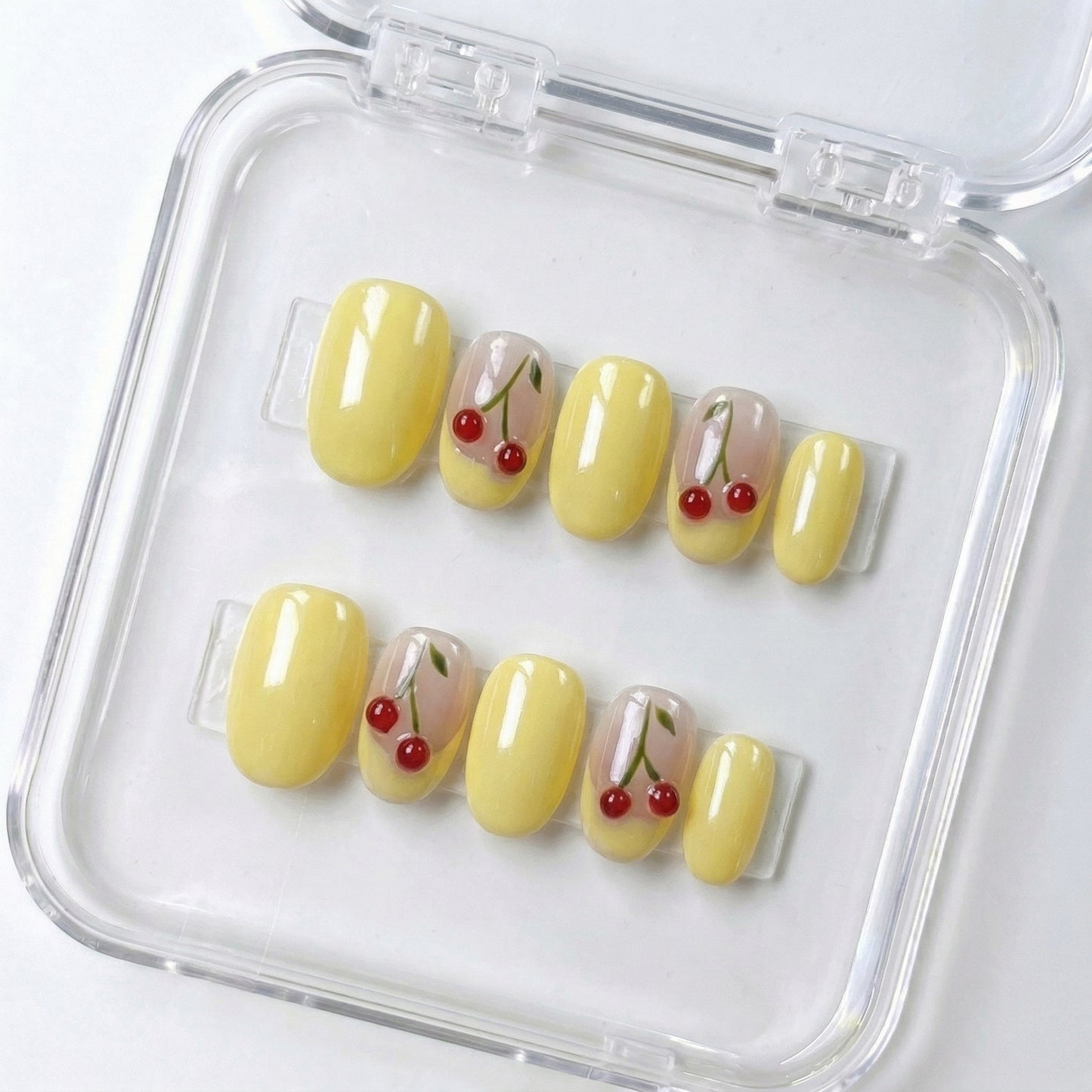 Spring Summer Nail Collections 10Pcs Handmade Press On Nails Salon Quality Reusable Fake Nails For Women