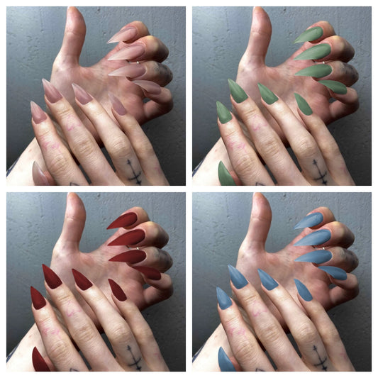 Handmade Medium Length Claw Press on Nails For Women